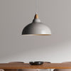 Oak Taklampa Ø35 Glossy Dove