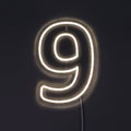 Siffra 9 Neonvägglampa