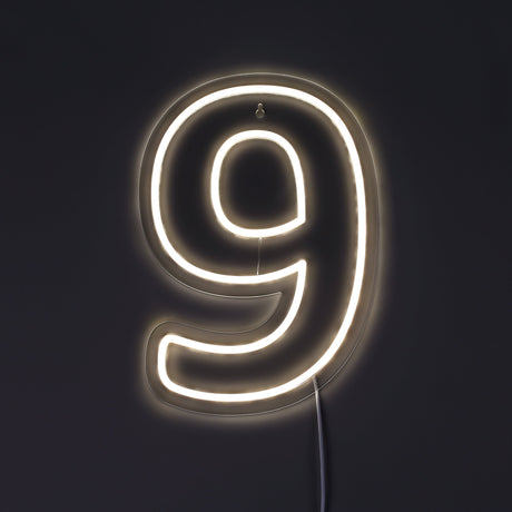 Siffra 9 Neonvägglampa-Lampconcept.se
