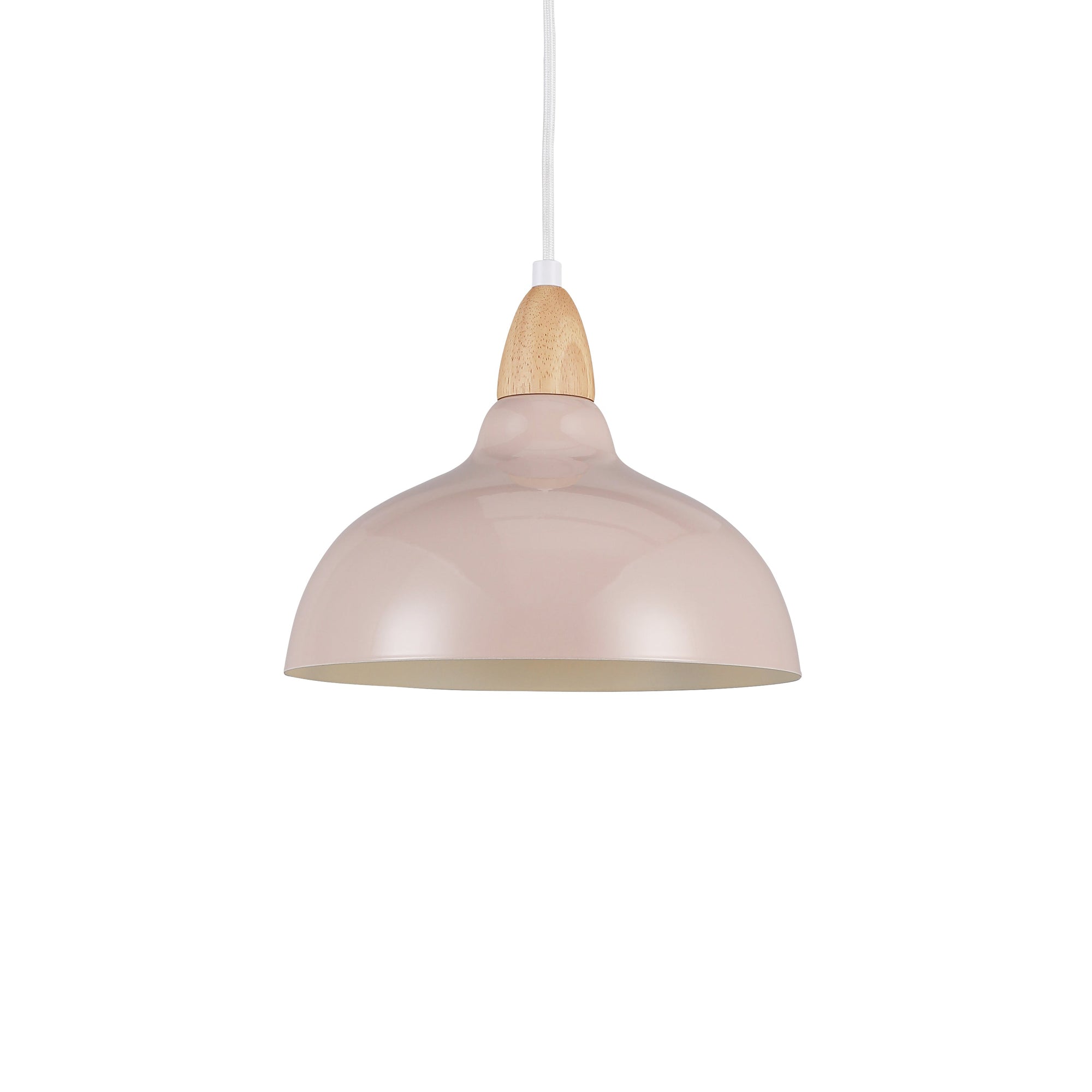 Oak Taklampa Ø24 Glossy Beige Pink-Lampconcept.se