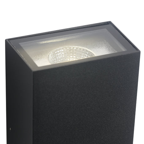 LED Vägglampa H16 IP54 6W Svart-Lampconcept.se