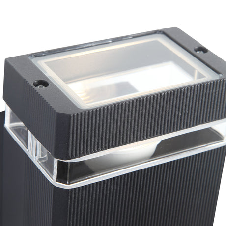 Dawn Square Vägglampa Utomhus LED Svart-Lampconcept.se