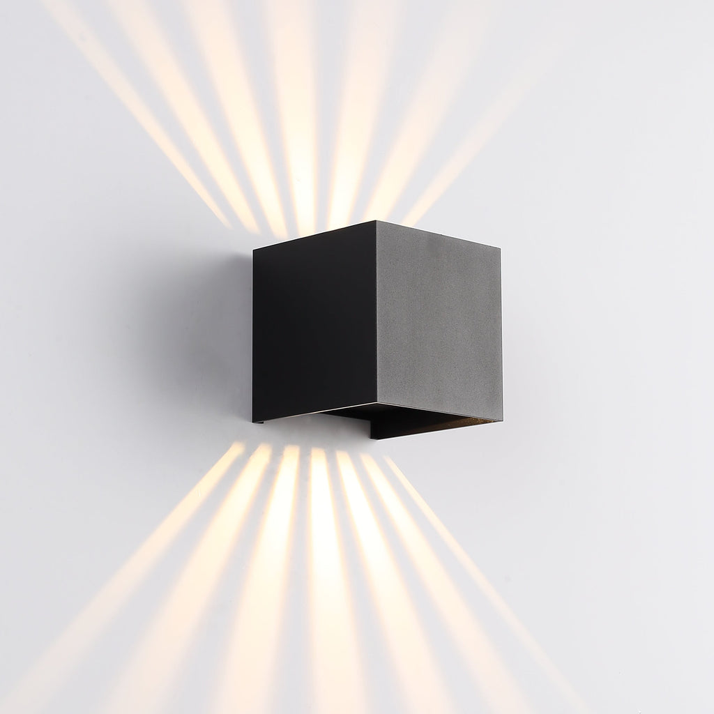 Sunset IP65 6W Utomhus Vägglampa Svart