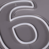 Siffra 6 Neonvägglampa-Lampconcept.se