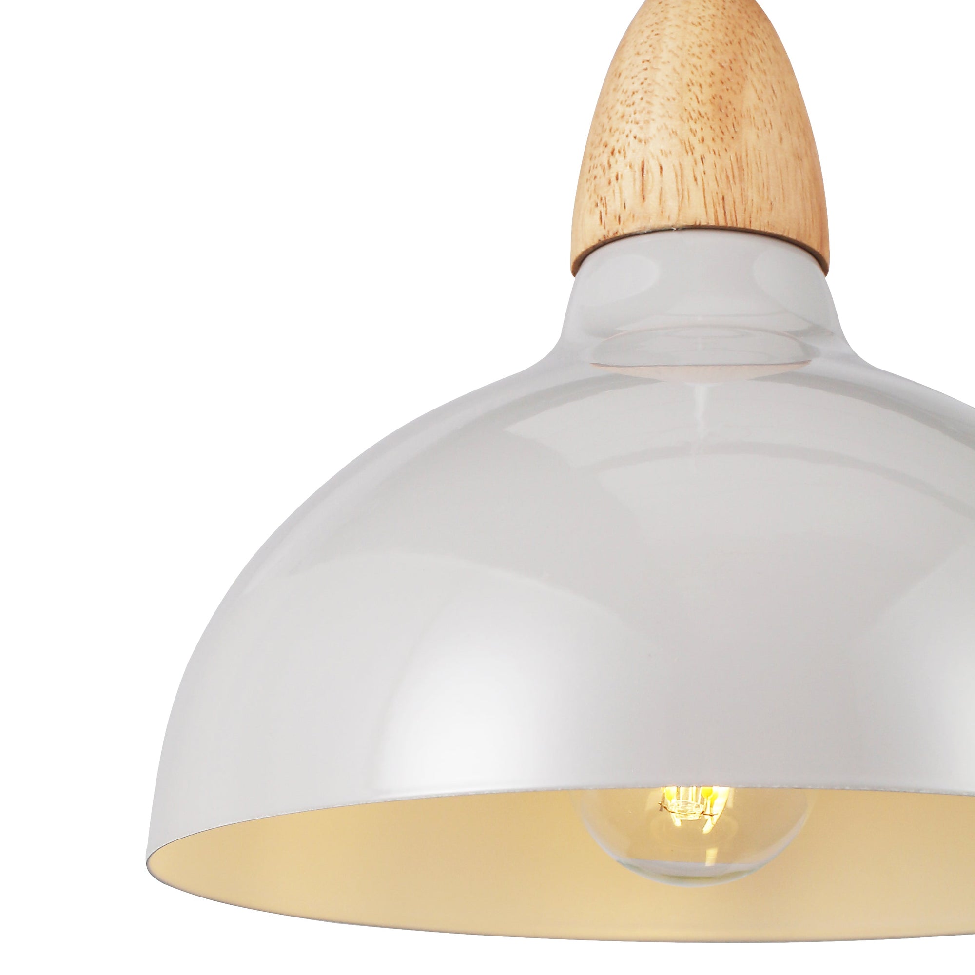 Oak Taklampa Ø19 Glossy Grå-Lampconcept.se