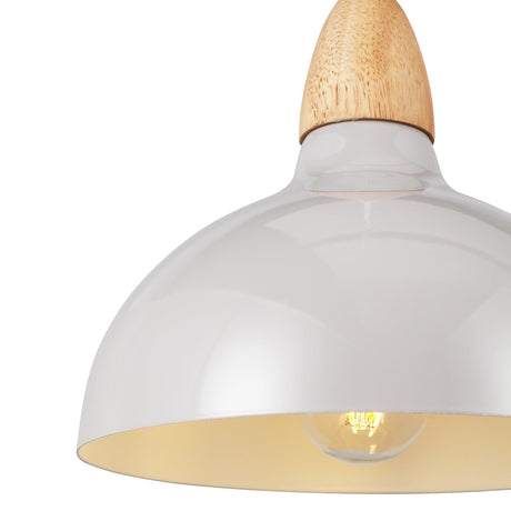 Oak Taklampa Ø19 Glossy Grå-Lampconcept.se