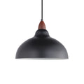 Oak Taklampa Ø35 Mörkt Trä - Svart