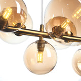 Florence Långbord Taklampa Mässing/Amber-Lampconcept.se