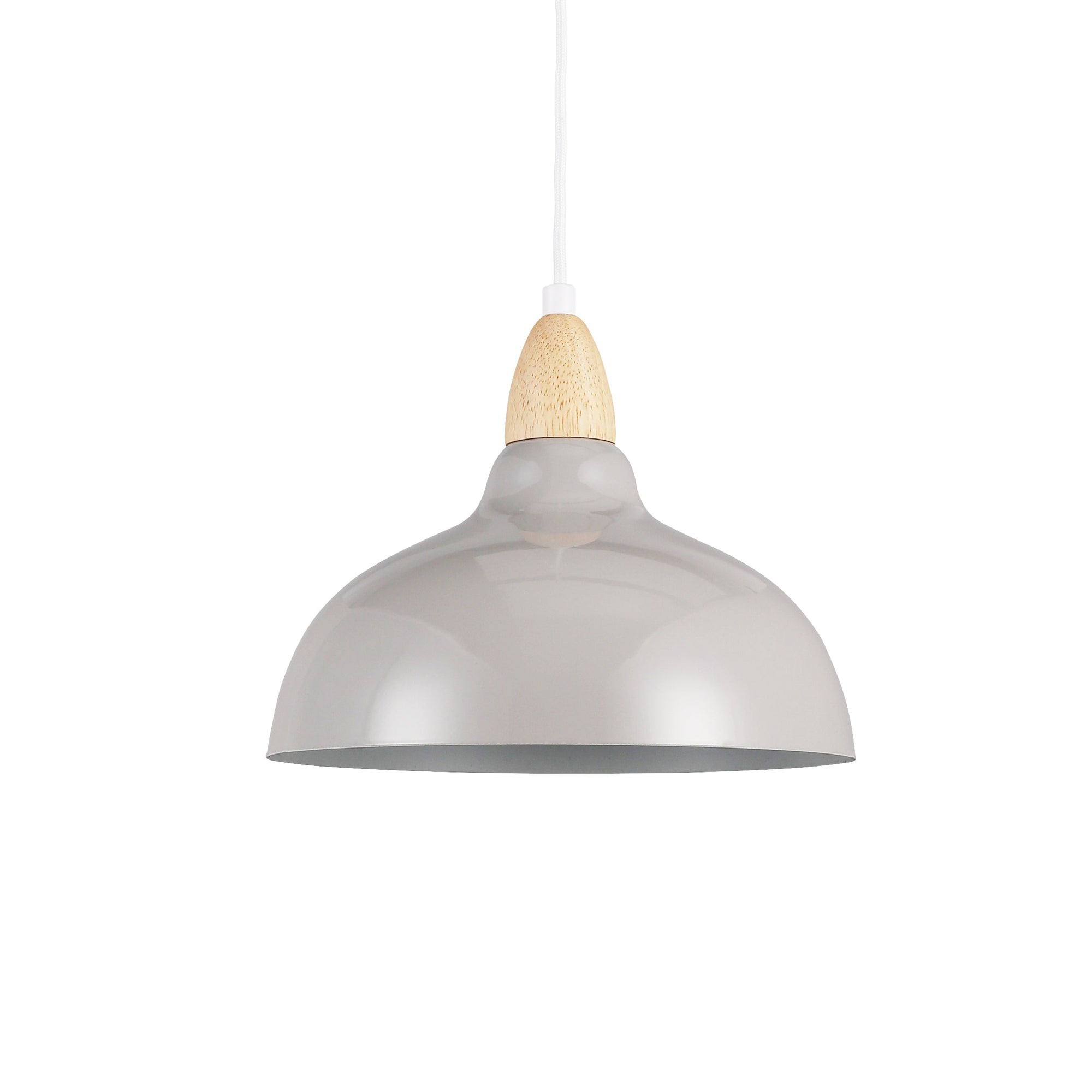 Oak Taklampa Ø24 Glossy Grå-Lampconcept.se