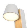 Torino Vägglampa Vit/Trälook