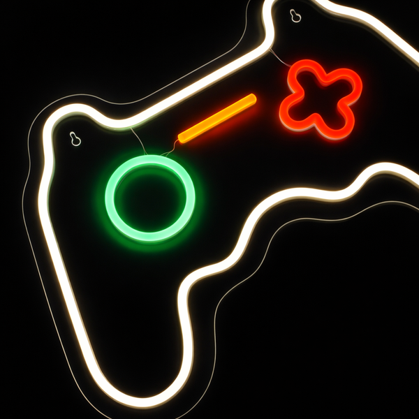 Joystick Neon Vägglampa Vit