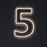 Siffra 5 Neonvägglampa-Lampconcept.se