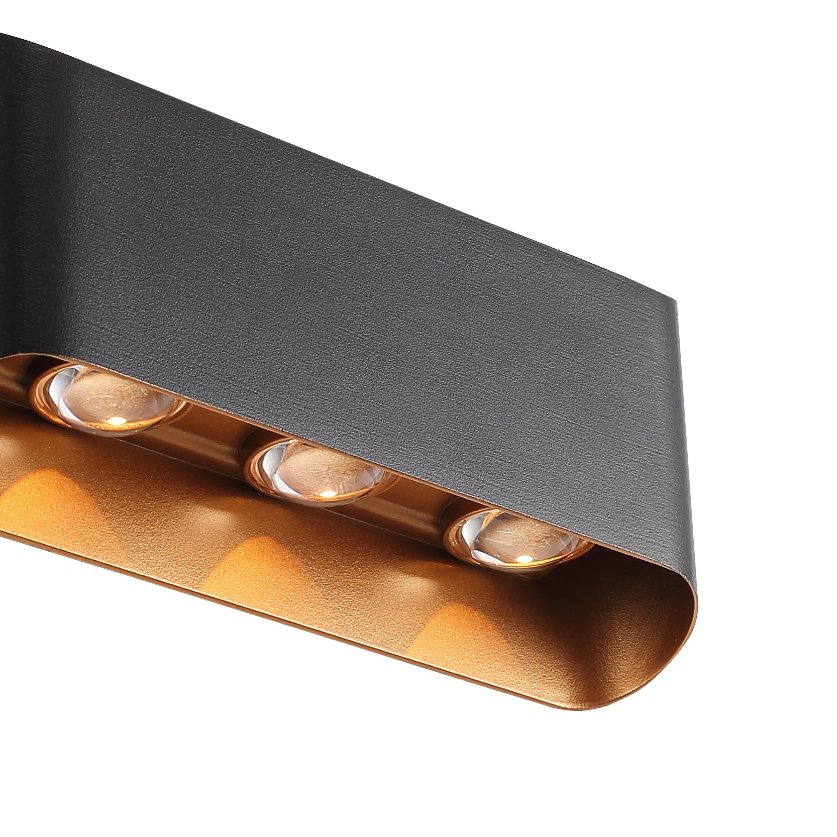 Twilight Gold 6W Vägglampa Svart-Lampconcept.se
