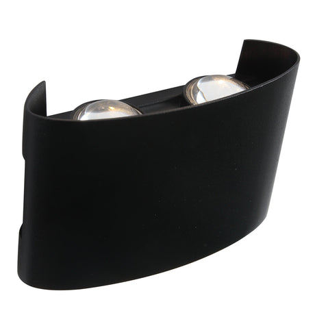 Ortelo 4W 12cm Vägglampa Utomhus Svart-Lampconcept.se