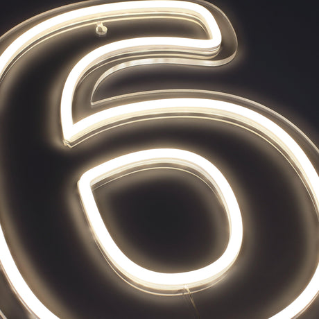 Siffra 6 Neonvägglampa-Lampconcept.se