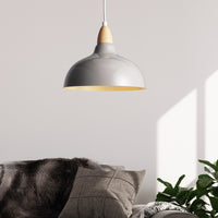 Oak Taklampa Ø24 Glossy Grå-Lampconcept.se