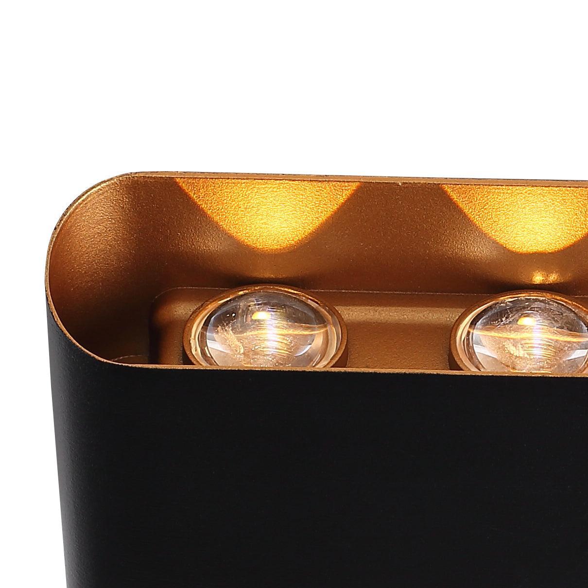 Twilight Gold 6W Vägglampa Svart-Lampconcept.se