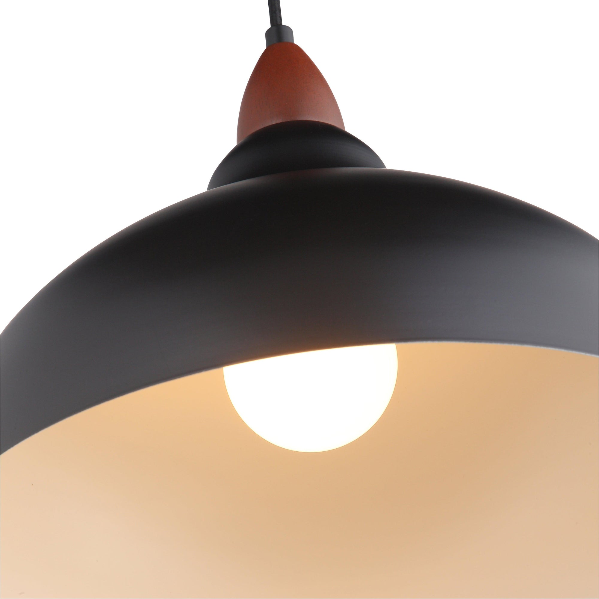 Oak Taklampa Ø35 Mörkt Trä