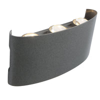 Ortelo 6W 17cm Vägglampa Utomhus Grå-Lampconcept.se