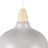 Oak Taklampa Ø24 Glossy Grå-Lampconcept.se