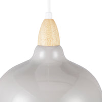 Oak Taklampa Ø24 Glossy Grå-Lampconcept.se