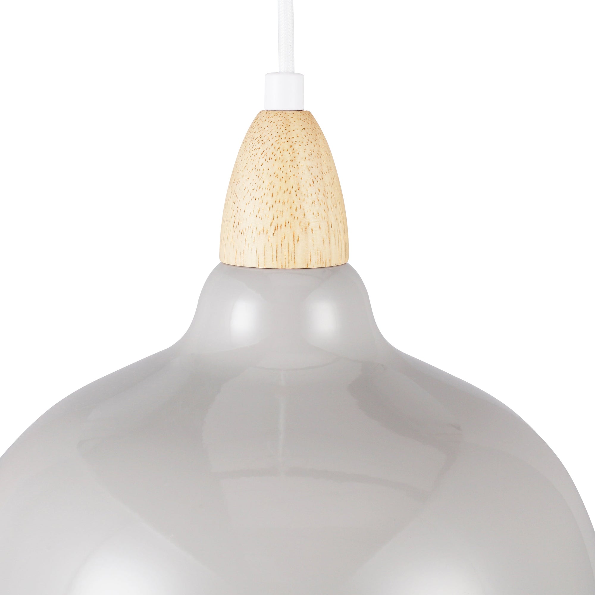 Oak Taklampa Ø24 Glossy Grå-Lampconcept.se