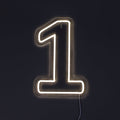 Siffra 1 Neonvägglampa