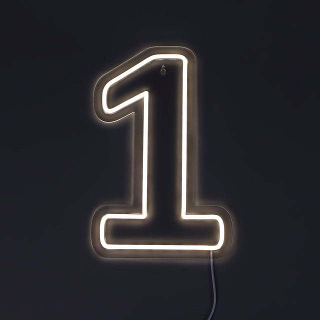 Siffra 1 Neonvägglampa-Lampconcept.se