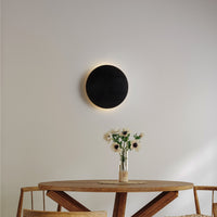 Lori Vägglampa Ø40 Svart Trä-Lampconcept.se