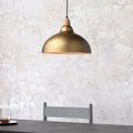 Oak Taklampa Ø35 Ljust Trä - Antik Mässing