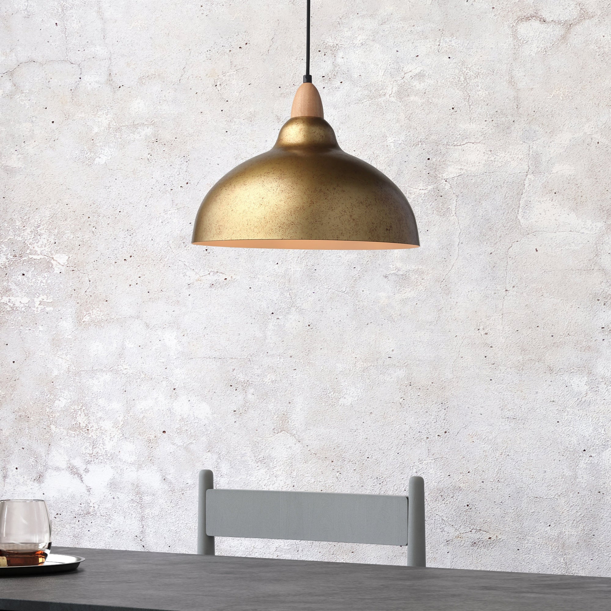 Oak Taklampa Ø35 Ljust Trä