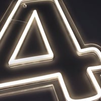 Siffra 4 Neonvägglampa-Lampconcept.se