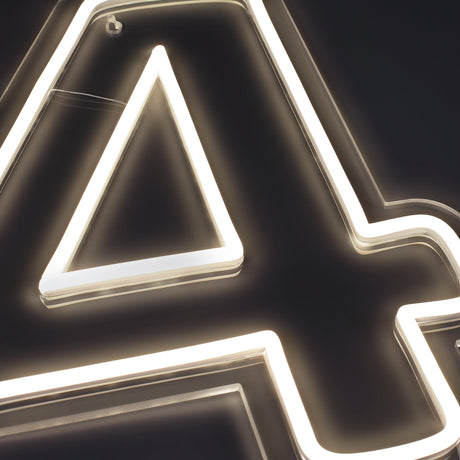 Siffra 4 Neonvägglampa-Lampconcept.se