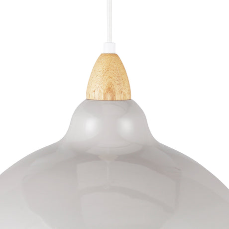Oak Taklampa Ø35 Glossy Grå-Lampconcept.se