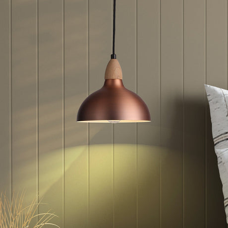 Oak Taklampa Ø19 Ljust Trä