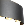 Ortelo 6W 17cm Vägglampa Utomhus Svart-Lampconcept.se