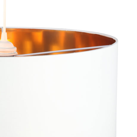 Drum Taklampa Ø50 Vit/Mässing-Lampconcept.se