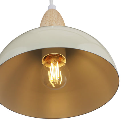Oak Taklampa Ø19 Glossy Vanilj-Lampconcept.se