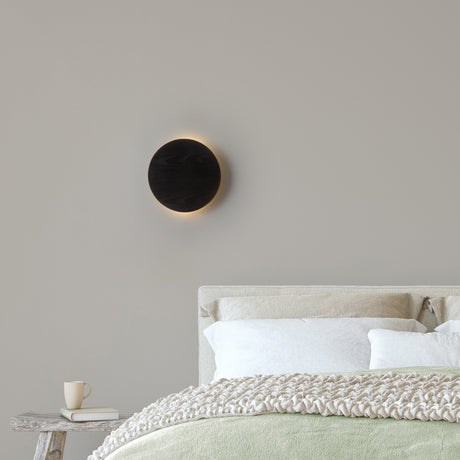 Lori Vägglampa Ø30 Svart Trä-Lampconcept.se