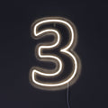 Siffra 3 Neonvägglampa