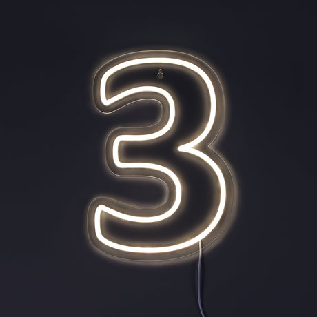 Siffra 3 Neonvägglampa-Lampconcept.se