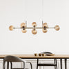 Seti Långbordstaklampa Borstad Mässing/Amber-Lampconcept.se