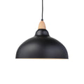 Oak Taklampa Ø35 Ljust Trä - Svart