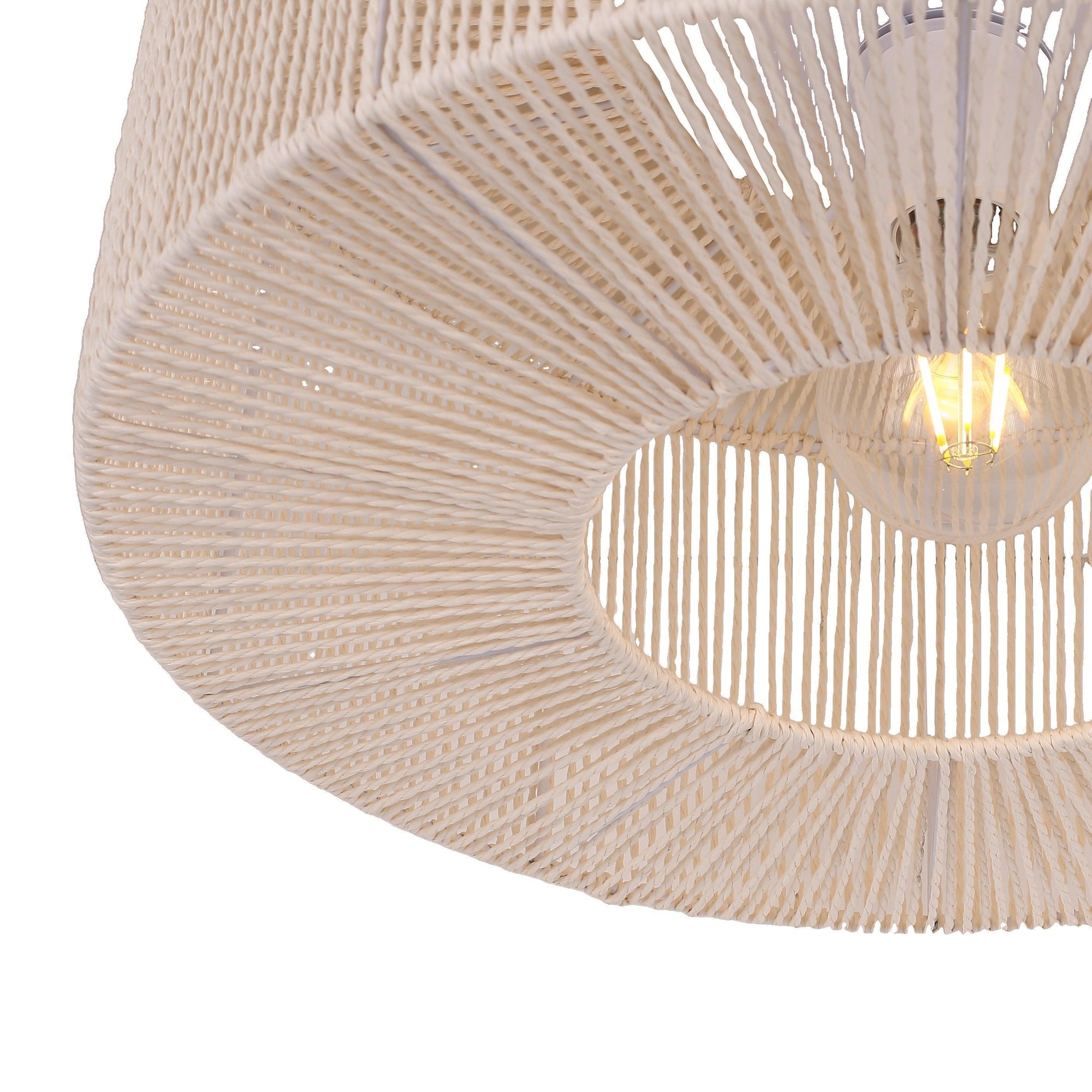 Braided Taklampa Ø46 Raw White-Lampconcept.se