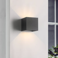 LED Vägglampa Utomhus IP65 6W Svart-Lampconcept.se