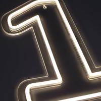 Siffra 1 Neonvägglampa-Lampconcept.se