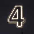 Siffra 4 Neonvägglampa
