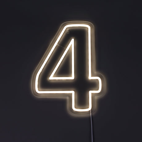 Siffra 4 Neonvägglampa-Lampconcept.se