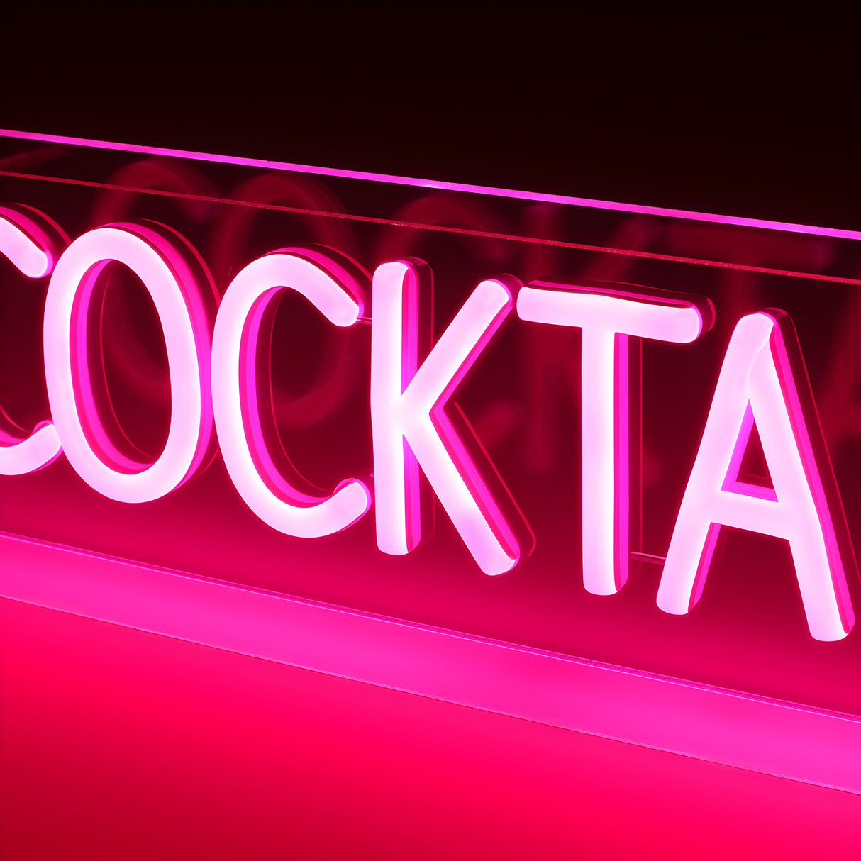 Cocktails LED Neon Box Bordlampa