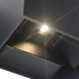 LED Vägglampa Utomhus IP65 6W Svart-Lampconcept.se